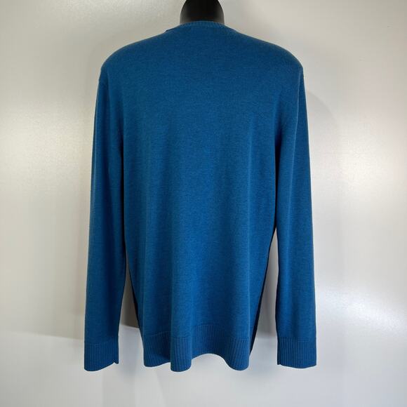 Smartwool Sparwood Mountain Crew Sweater Long Sleeves Merino Wool Blue - Picture 6 of 6